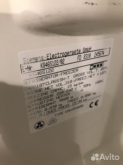 Холодильник siemens