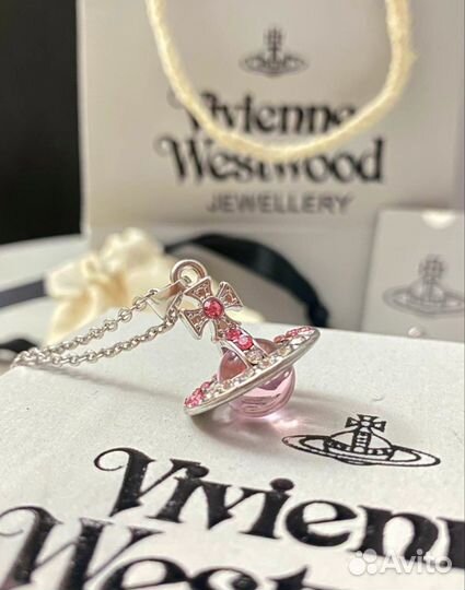 Серьги и кулон Vivienne Westwood розовый