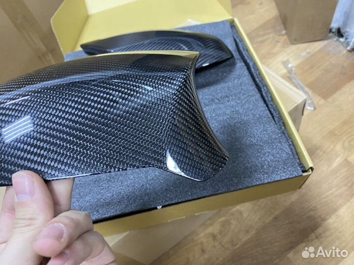 Накладки / крышки зеркал на BMW F80 сухой карбон