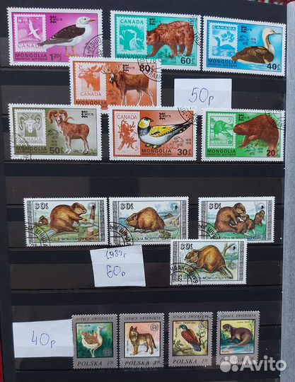 Почтовые марки. Фауна 2