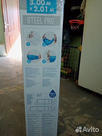 Каркасный бассейн прямоугольный бу