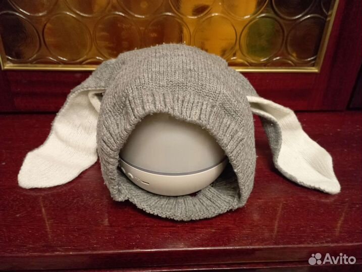 Шапочка зайка для новорождённых демисезонная