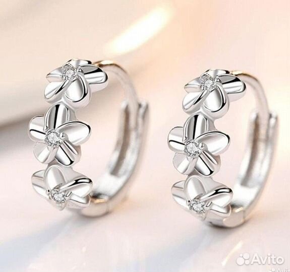 Серьги серебро