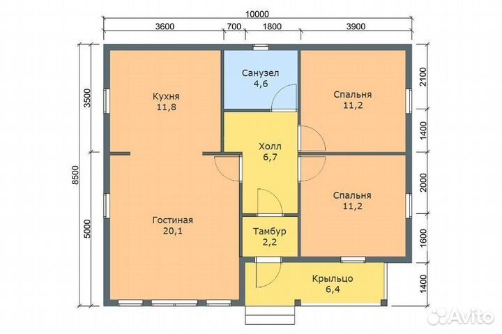 Каркасный дом 8,5х10 К-235