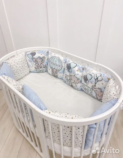 Кроватка трансформер 9в1 с маятником