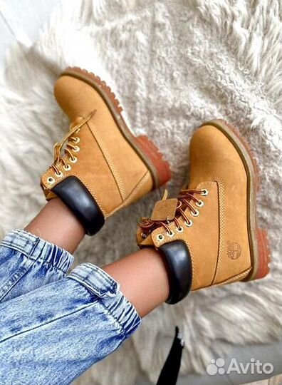 Ботинки Женские Timberland 6 Inch yellow (Арт.4256)