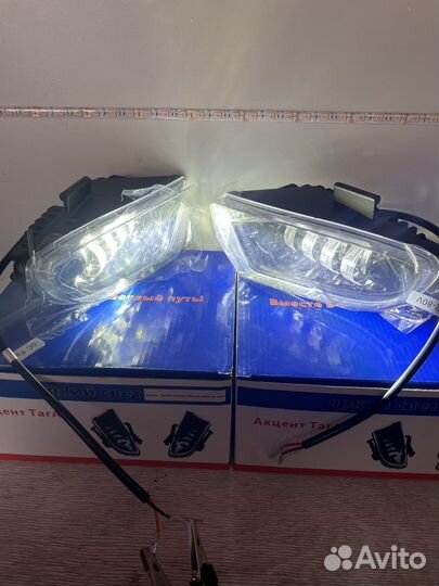 Противотуманные фары на hyundai accent 100W