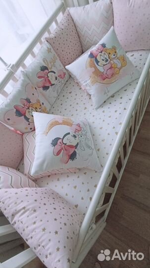 Бортики в детскую кроватку новые