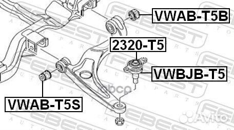 Пыльник шаровой опоры vwbjb-T5 vwbjb-T5 Febest