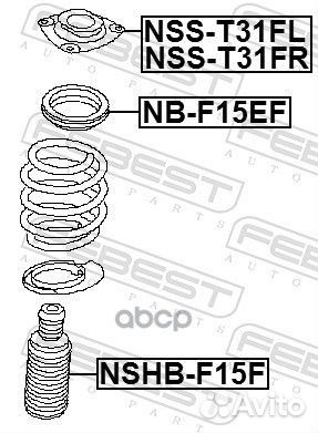 Подшипник опоры амортизатора Nissan Juke F15 10