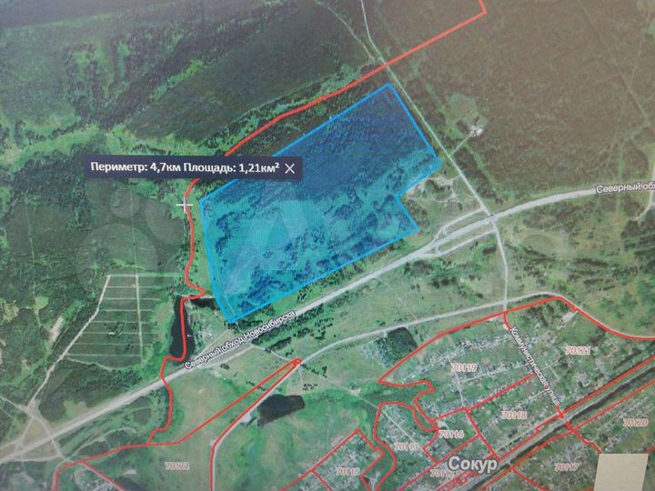 Участок 95,49 га (СНТ, ДНП)