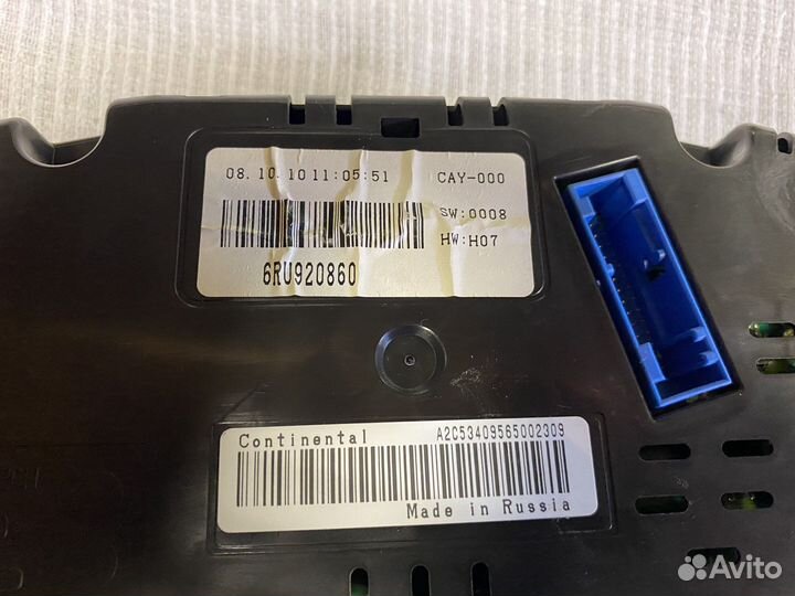 Щиток приборов volkswagen polo 5 оригинал