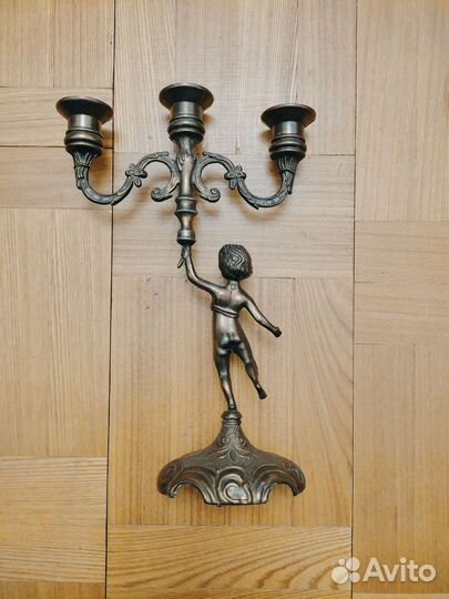 Подсвечник Ангел с факелом 30см