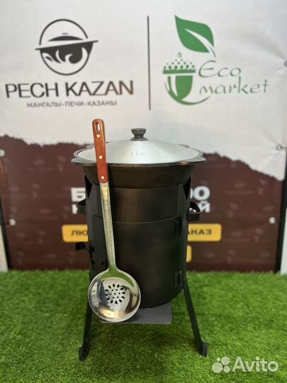Печь для казана 6 литров с дверцей