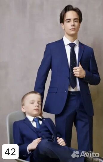 Новый костюм Imir шерсть темно-синий 42р