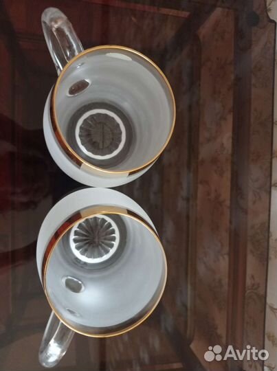 Кружки, новые, 2 шт. Чехия. Богемское стекло