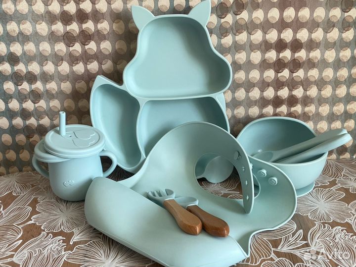 Набор детской силиконовой посуды