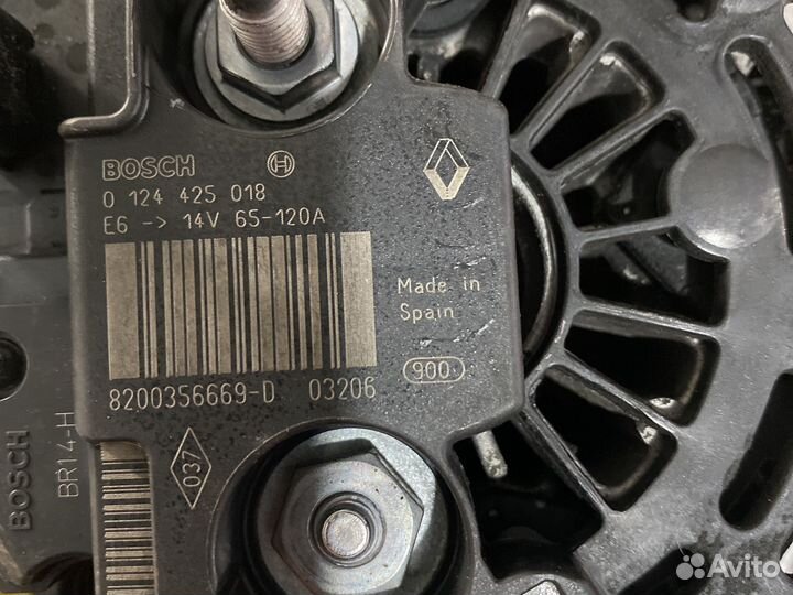 Генератор 120А Renault Megan 2.0dci Scenic M9R