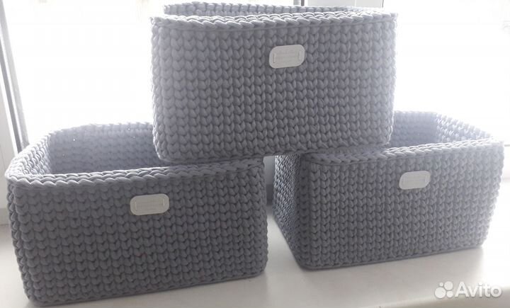Корзины из трикотажной пряжи