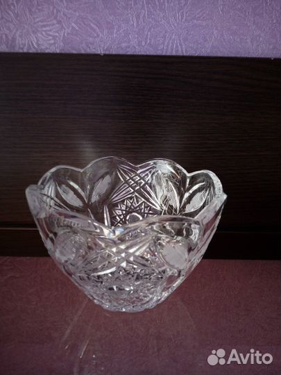 Хрустальная ваза салатник