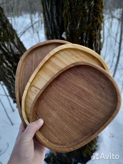 Деревянная тарелка
