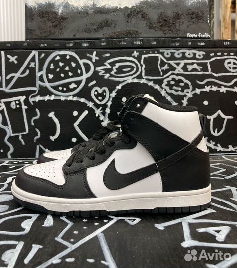 Nike Dunk High Black White (37.5)