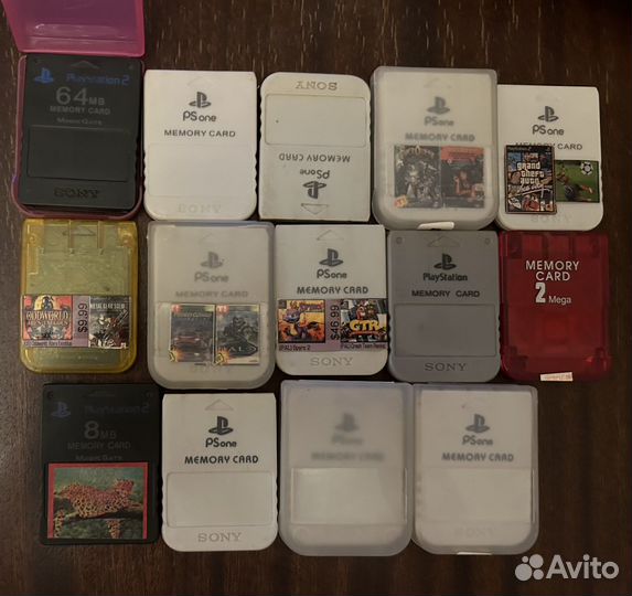 Оригинальные карты памяти для sony playstation1,2
