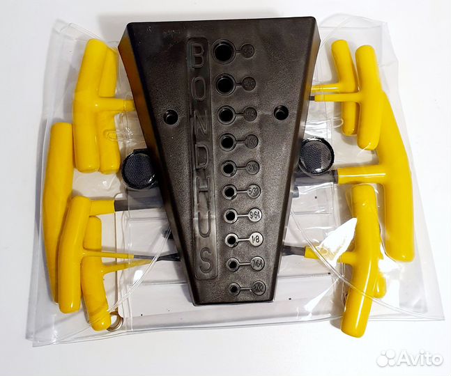 Набор из 10 шестигранных дюймовых Т-образных ключе