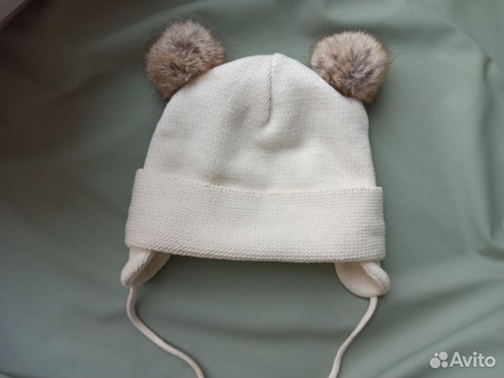Шапка hm на флисе 62 / 68 на 6 / 9 месяцев