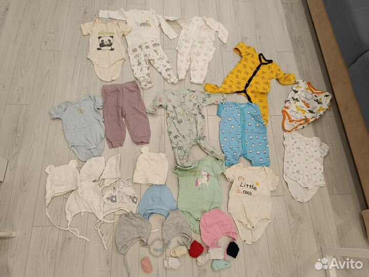 Вещи на малыша пакетом 68 размер
