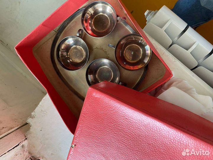 Набор кофейный мельхиор