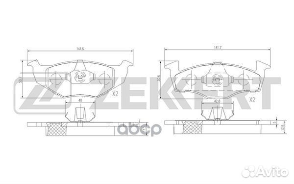 Колодки тормозные BS1011 Zekkert
