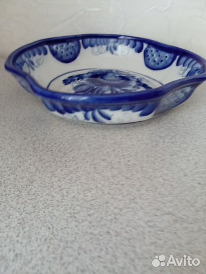 Блюдо под заливное/ Салатники гжель