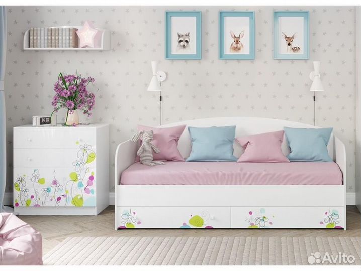 Детская кровать «Радуга» крд 900.1 дсв