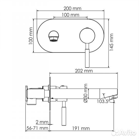 Wasserkraft Wern 4230 Смеситель для раковины