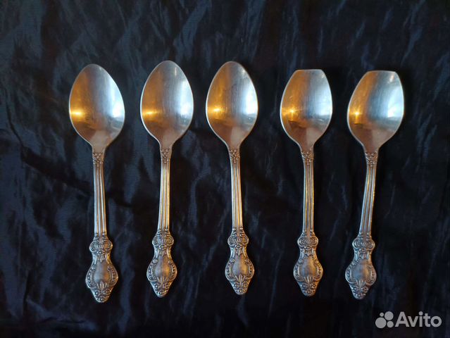 Ложки чайные, для мороженного. Роза. Мельхиор