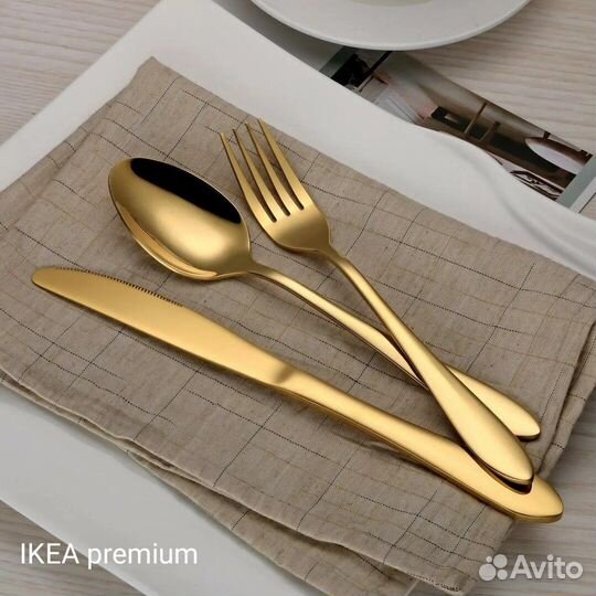 Икеа премиум набор столовых приборов tillagd