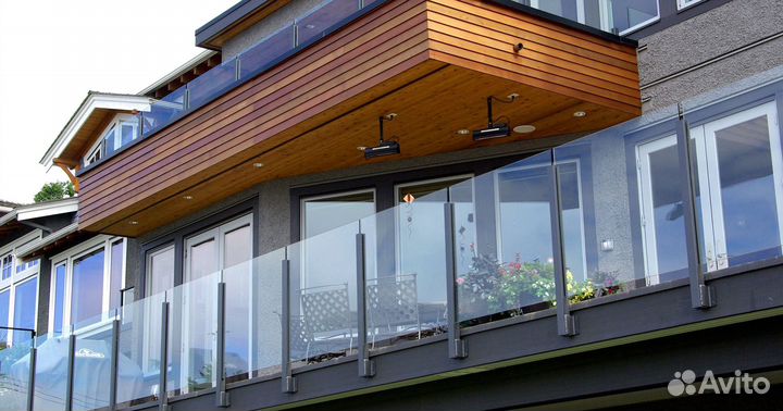 Стеклянные перила для лестниц