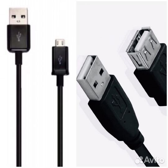 Кабель USB-mini USB; USB-usв;USB 2.0 тип А-В