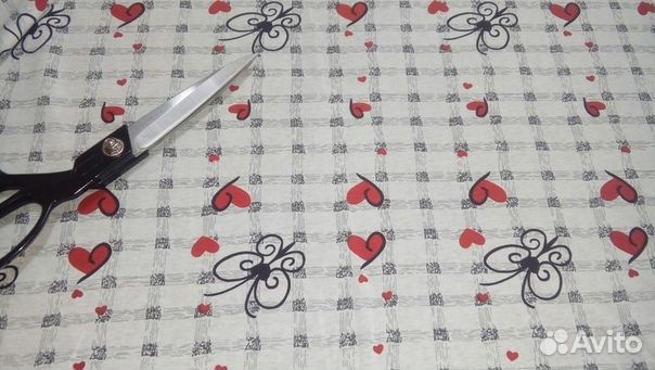 Ткань трикотаж кулирка кораблики и ромашки