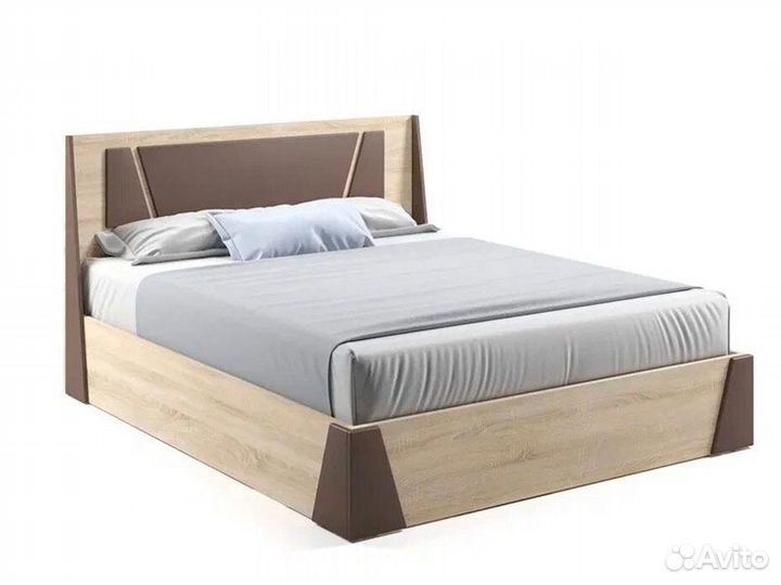 Кровать Лагуна 140х200 (Дуб Сонома, Терра тм-13 те