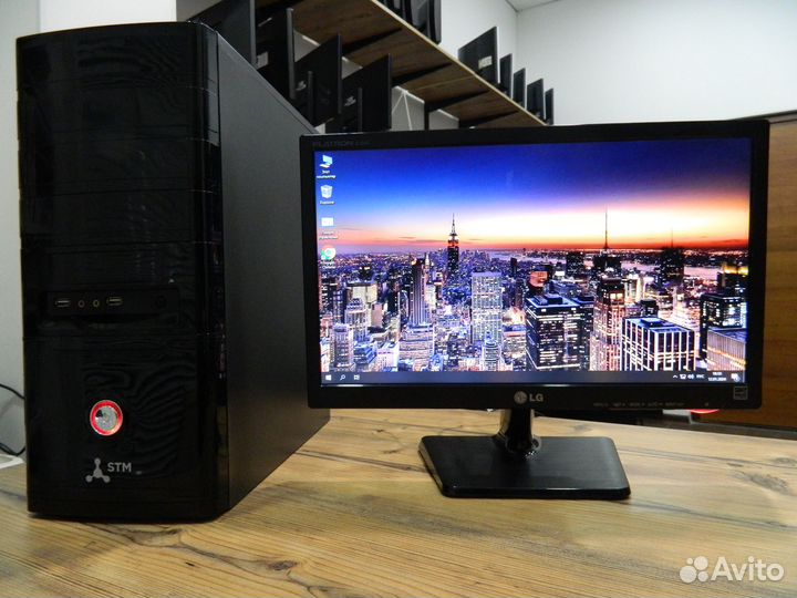 Компьютер Core i3, 8GB, SSD 128GB с монитором