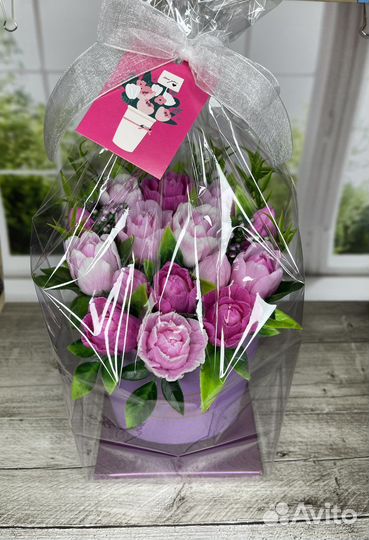 Букет цветов из мыла ручной работы