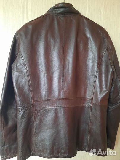 Кожаная куртка 54р мужская