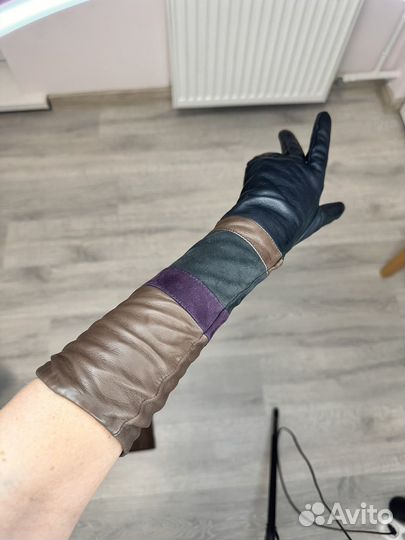 Перчатки женские кожаные размер 7