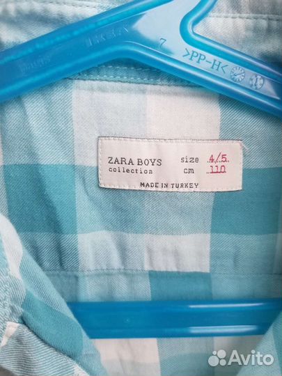 Рубашка в клетку фирмы zara