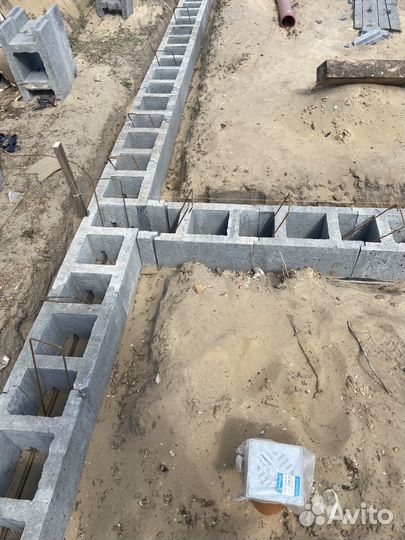 Фундамент ленточный под дом,забор.Опалубка.Блоки