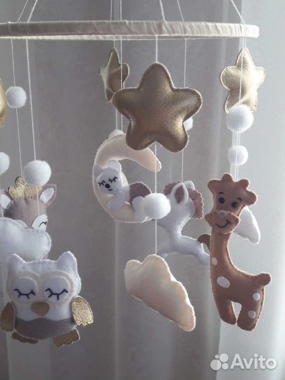 Мобиль на кроватку ручная работа