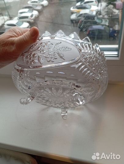 Хрустальный салатник или под фрукты югославский