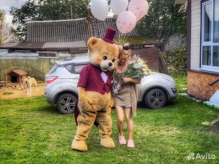 Ростовая кукла поздравление от Мишки